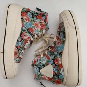 WOMENS R13 platform floral sneakers